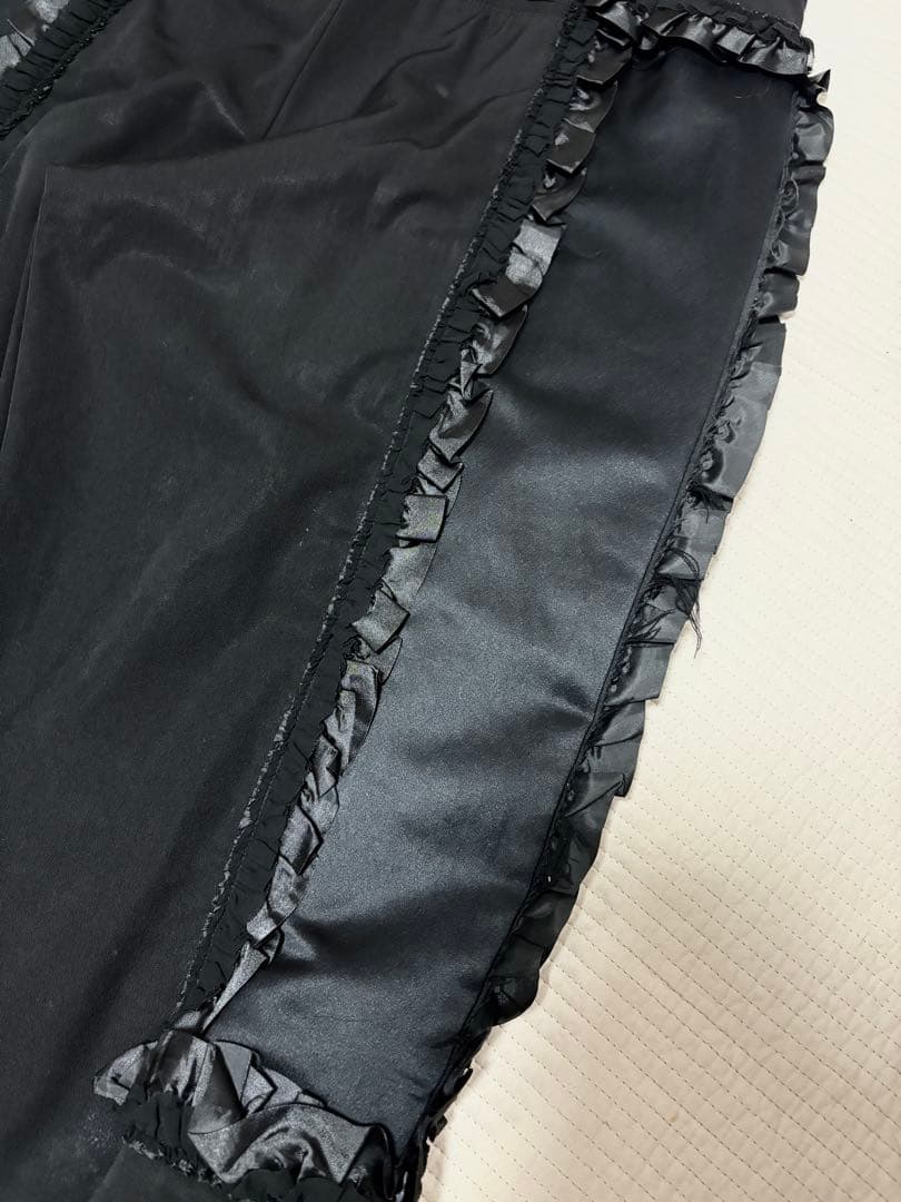 コムデギャルソン GB-P002 フリル　デザイン　クロップ　パンツ ブラックS