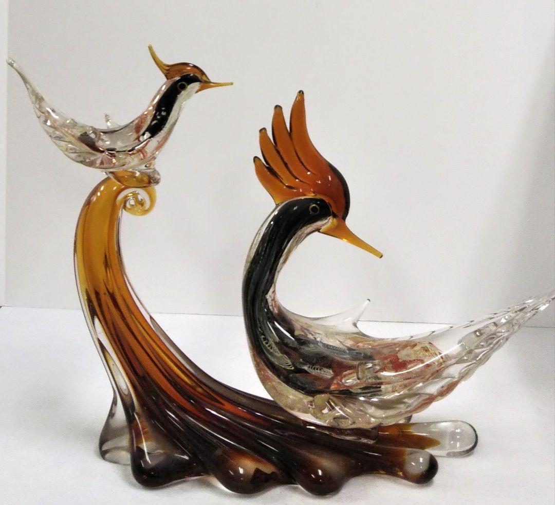 レトロ 吹きガラス/ガラス細工/工芸品/ハンドメイド/置物