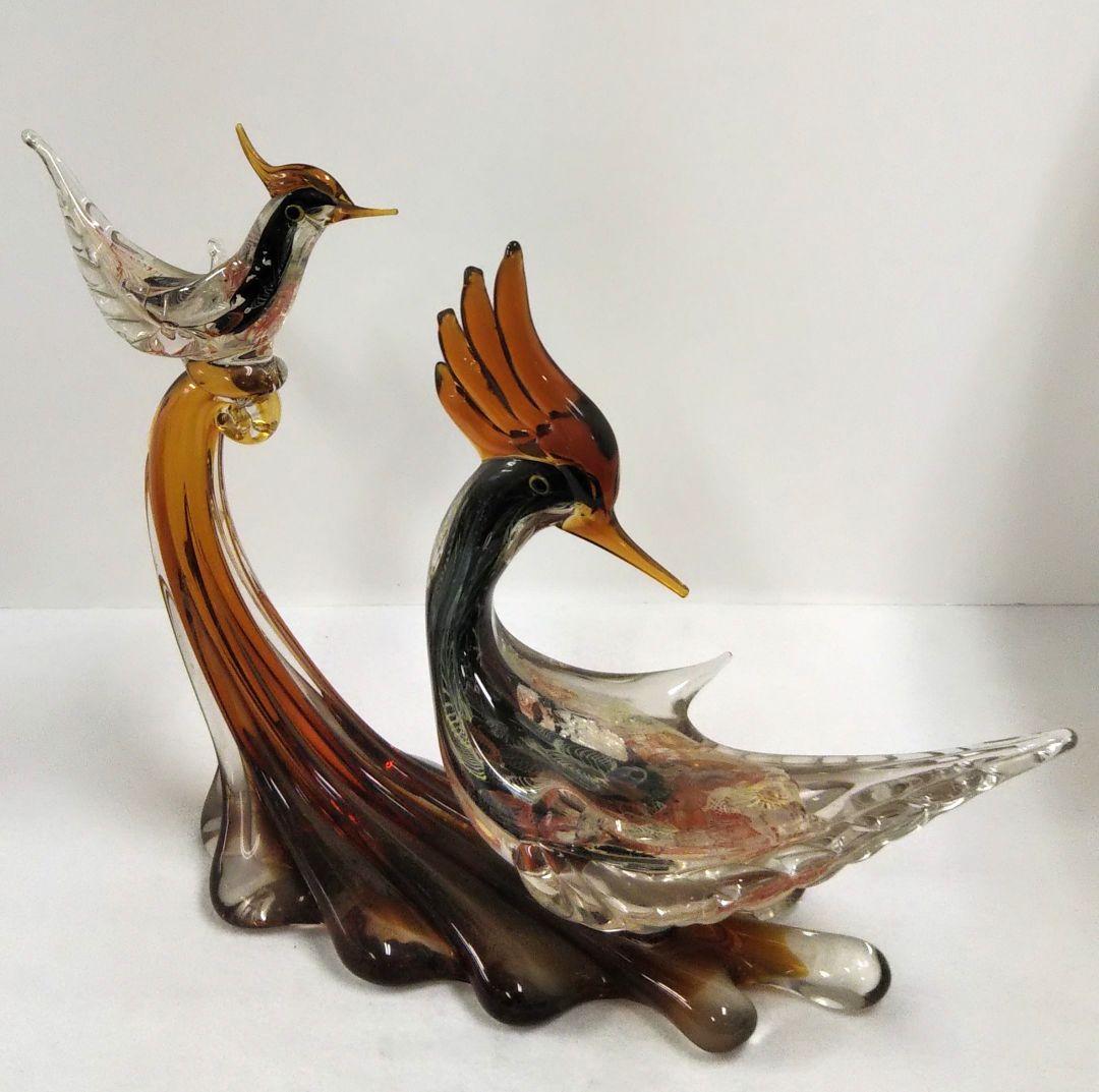 レトロ 吹きガラス/ガラス細工/工芸品/ハンドメイド/置物