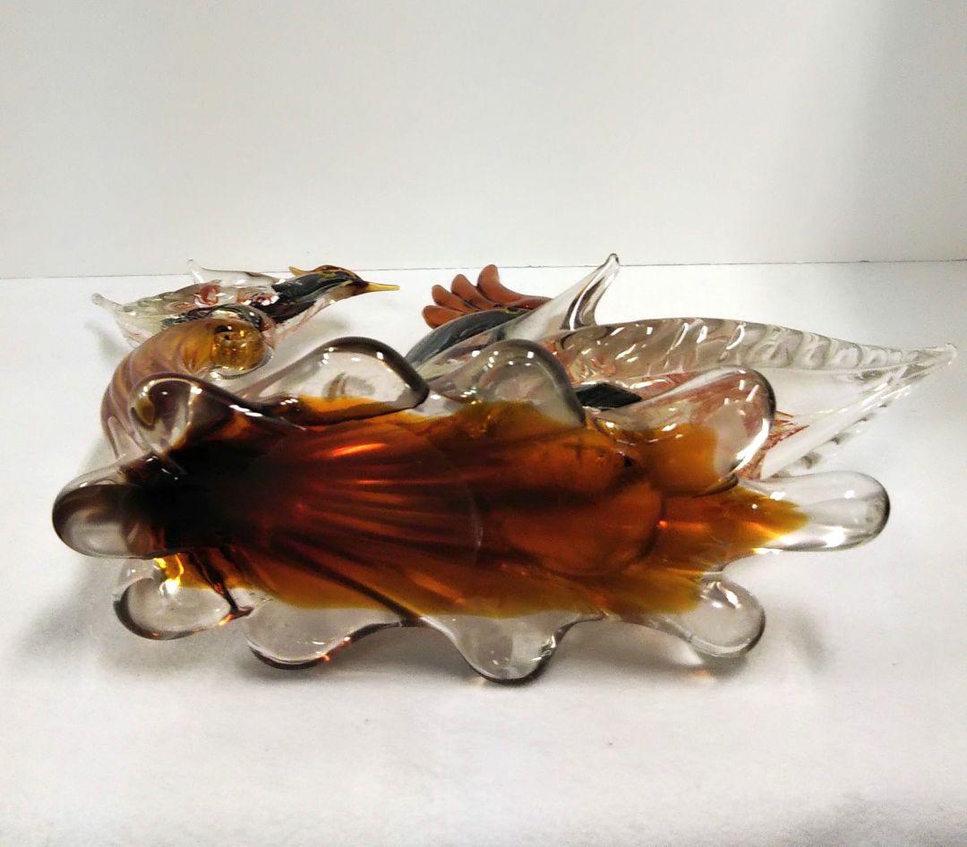 レトロ 吹きガラス/ガラス細工/工芸品/ハンドメイド/置物