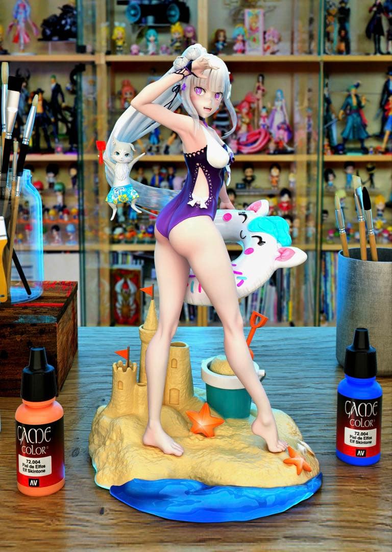 エミリア　リゼロ　ガレージキット　ガレキ　未塗装未組立　1／7スケール