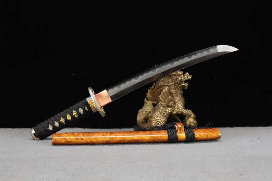 脇差「鎏金夜叉」 刀装具 模擬刀 日本刀 模造刀 鑑賞用 武具 舞踊刀
