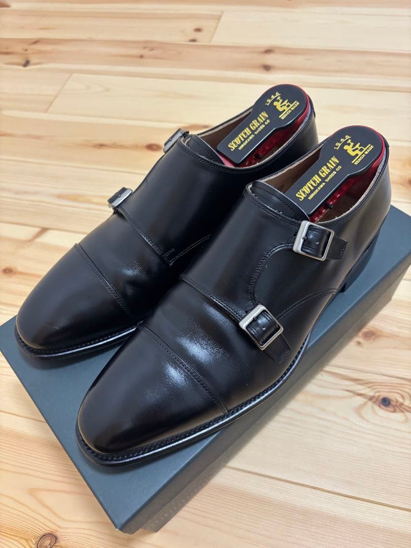 スコッチグレイン オデッサ 910BL ブラック　24cm ダブルモンク