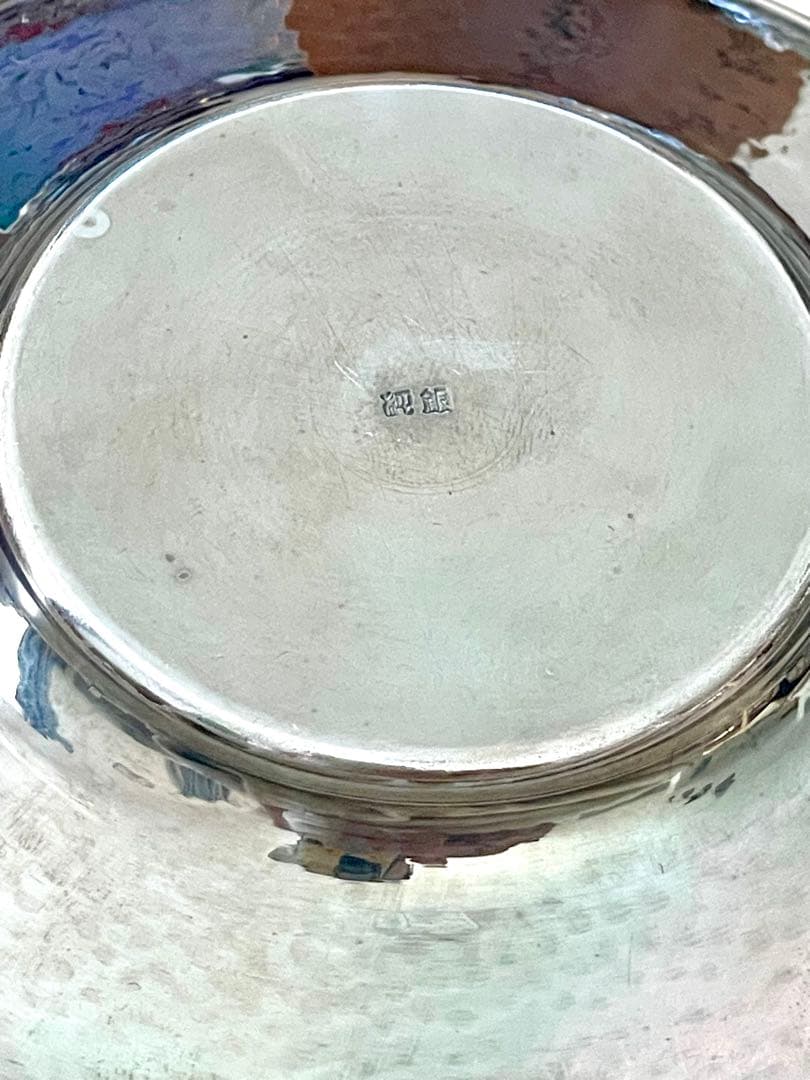 茶托　純銀　箱あり　373.8g