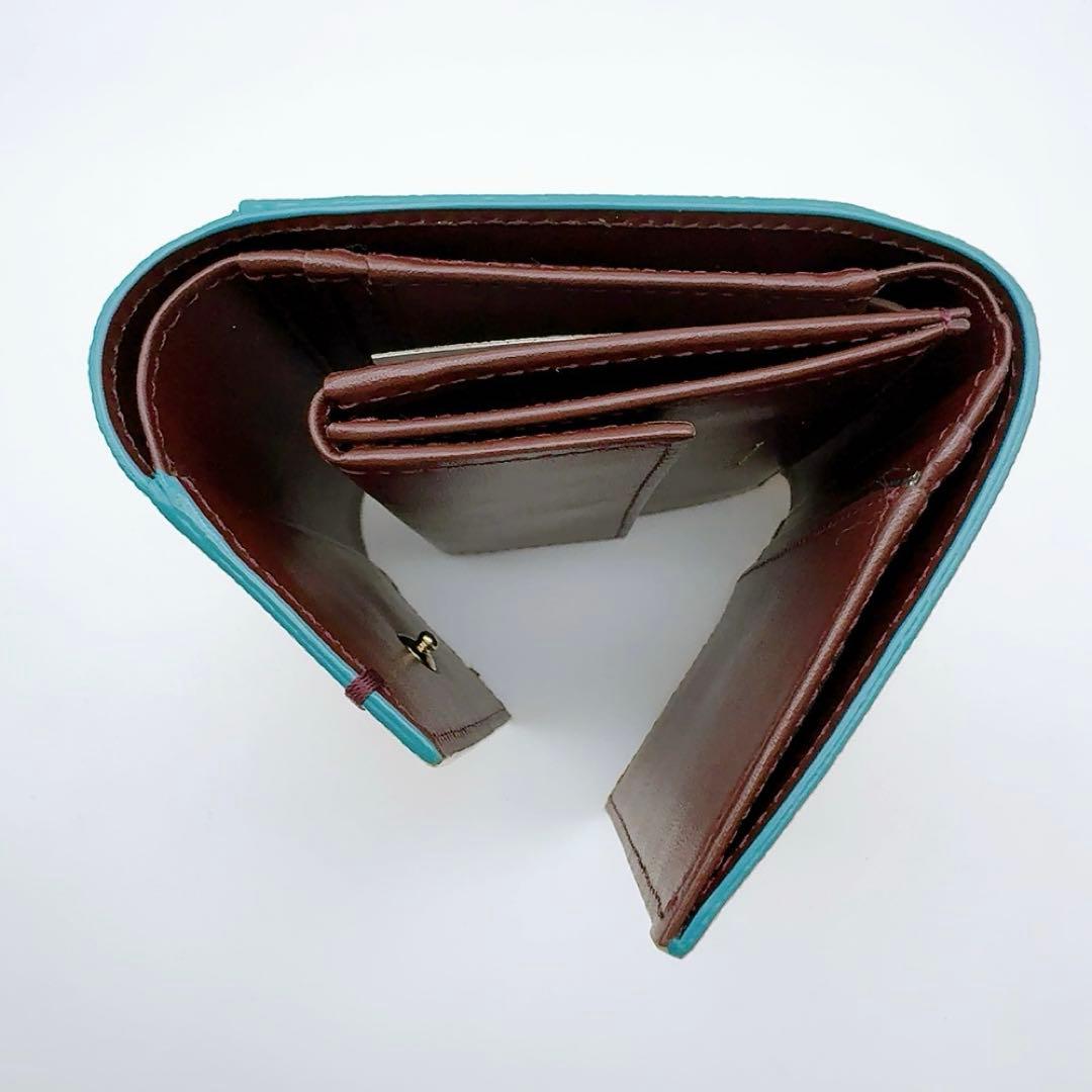 ポールスミス 二つ折り財布 サフィアーノレザー 新品 本革 バイカラー