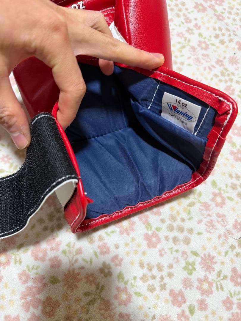 Winning アマチュア練習用ソフトグローブ　14オンス　レッド