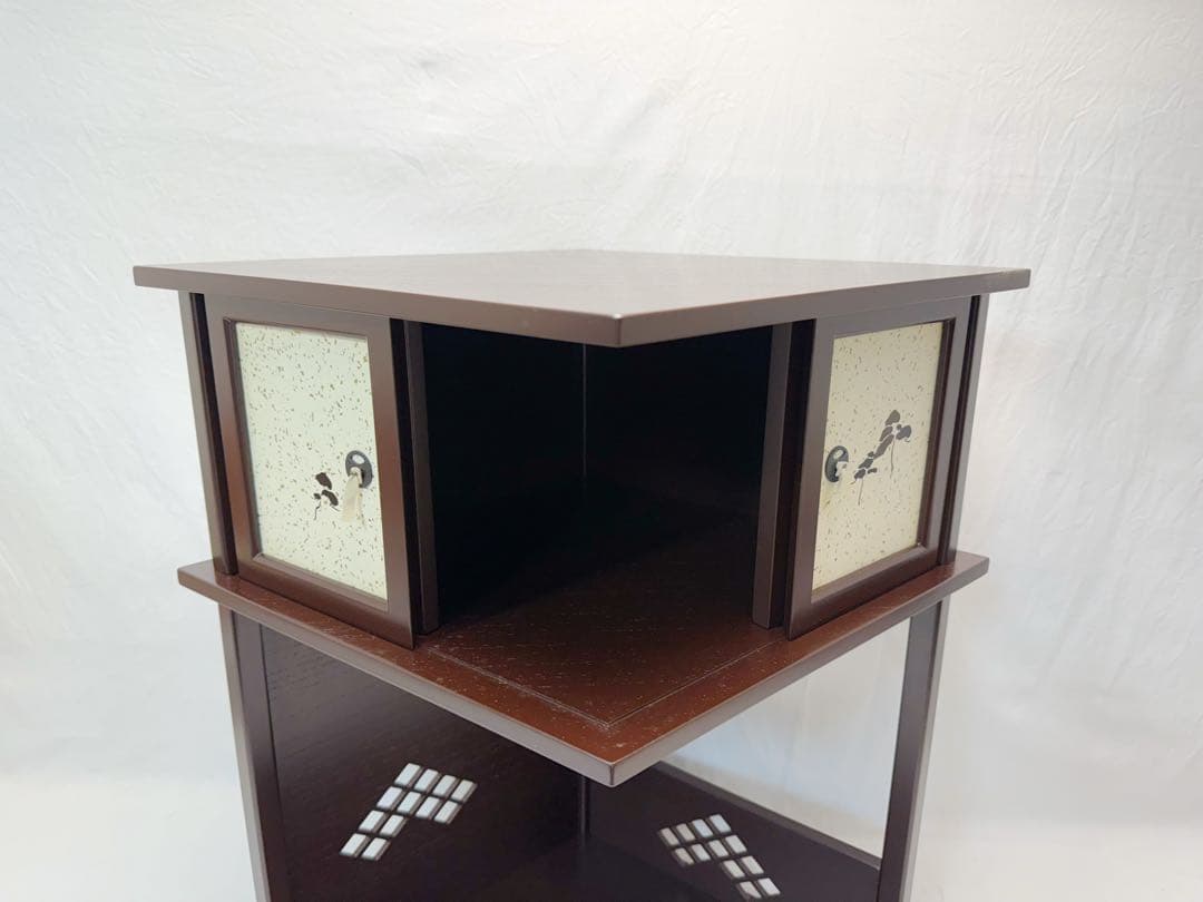 未使用 茶道具 淡々斎好み 徒然棚 溜塗 組立式 元箱