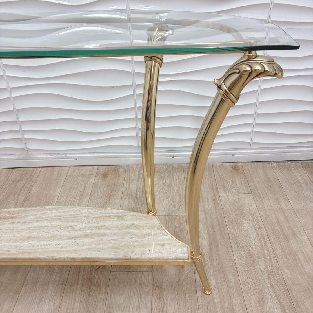 ◇大阪府 神戸市 配達無料！◇イタリア製ガラステーブル◇スペイン製アイアンチェア