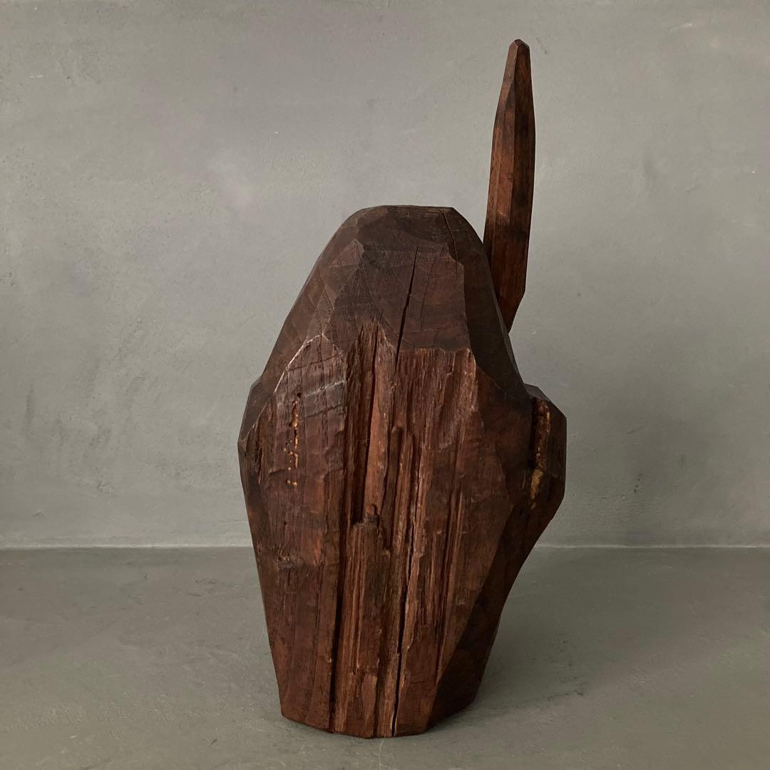 アイヌ エカシ ニポポ 彫刻 木彫り 置物 オブジェ