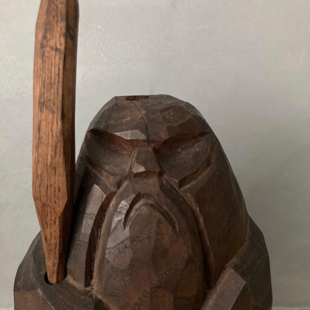 アイヌ エカシ ニポポ 彫刻 木彫り 置物 オブジェ