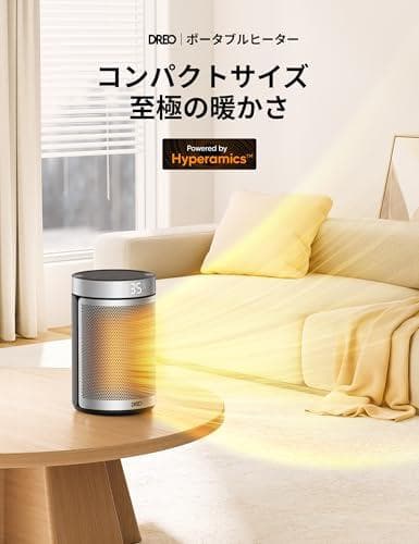 DREO (ドレオ) セラミックヒーター 【小型 足元ヒーター・2025冬新po