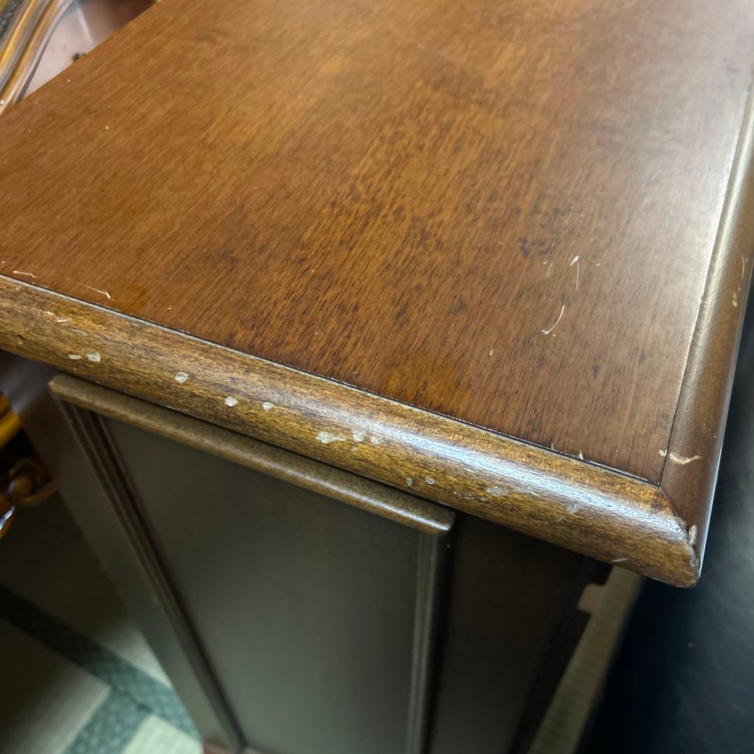 イタリア　象嵌細工　アンティーク　電話台　花台　サイドチェスト　ヴィンテージ家具