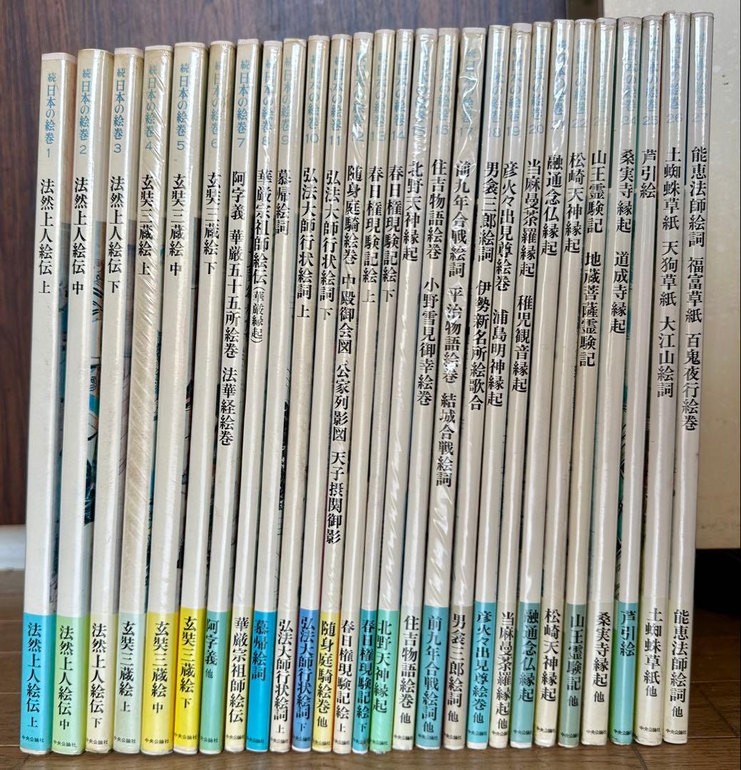続日本の絵巻 全27巻セット　中央公論社　古書