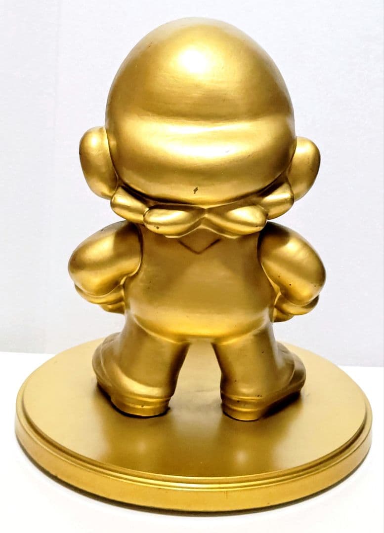 非売品 任天堂 特約店 スーパーマリオ 金のマリオ像 台座付 ゴールド マリオ