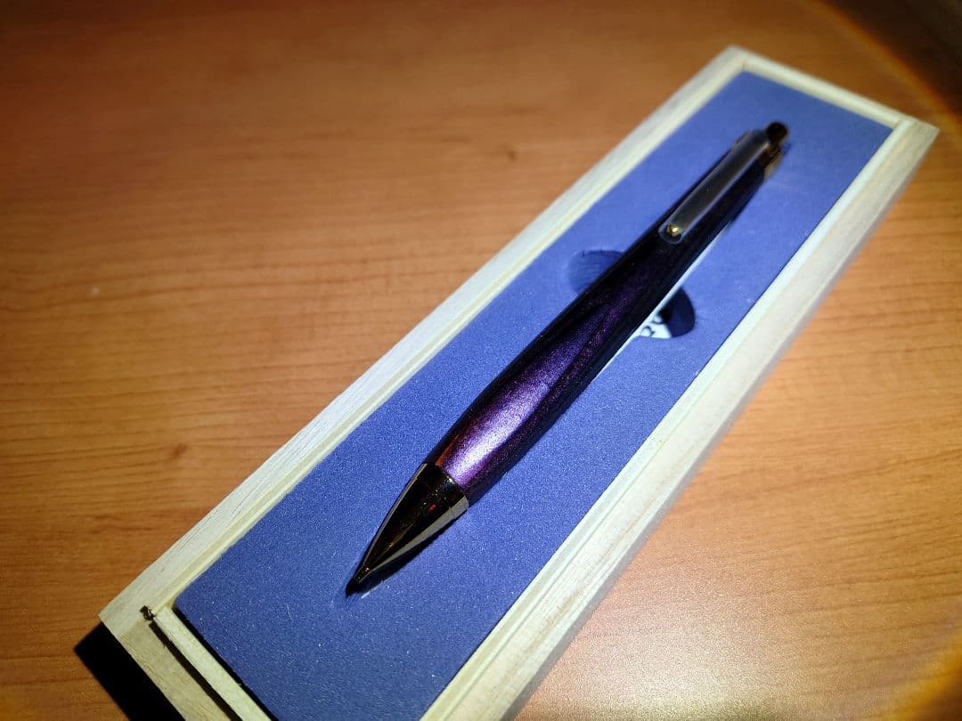 木軸ペン工房金杢犀　杉　変わり漆　浮造り　シャープペンシル　0.5