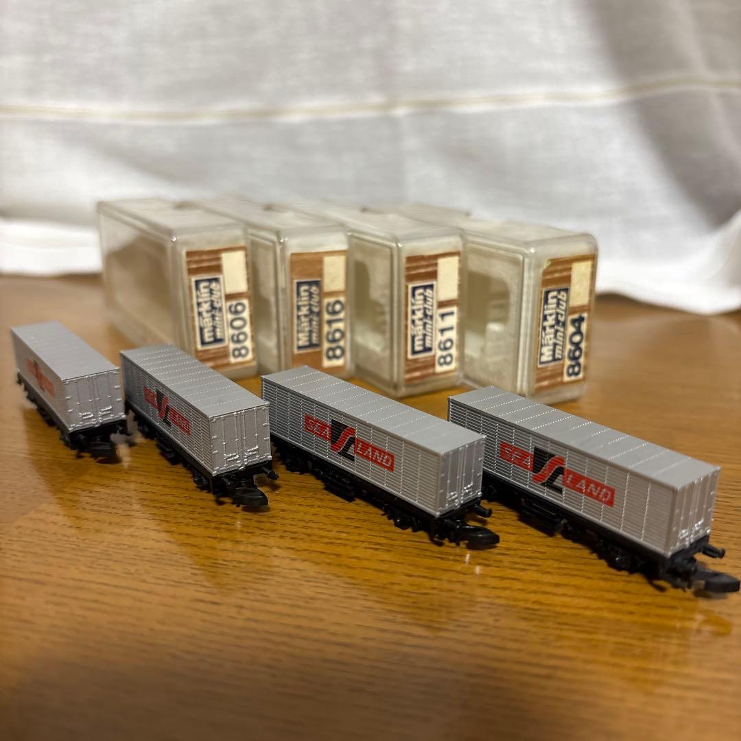 SEA LAND 貨物車 4両セット　メルクリン　コンテナ　Zゲージ　シーランド