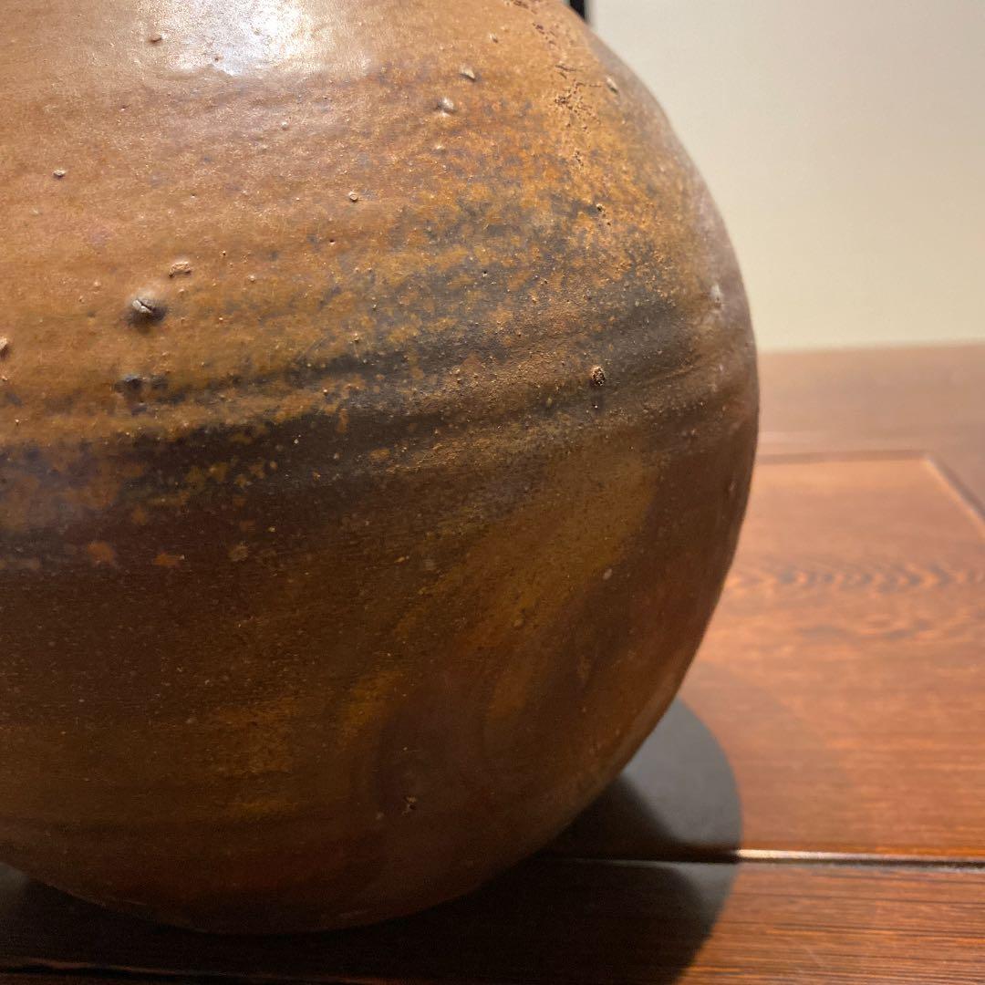 備前焼 花瓶　共箱骨董品処分品