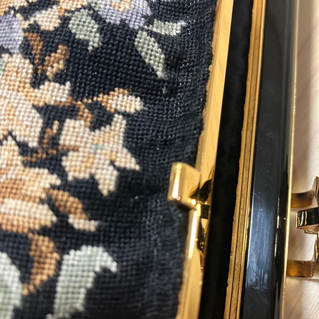 ア*シ様 プチポワン　久家道子　刺繍バッグ　パーティバッグ