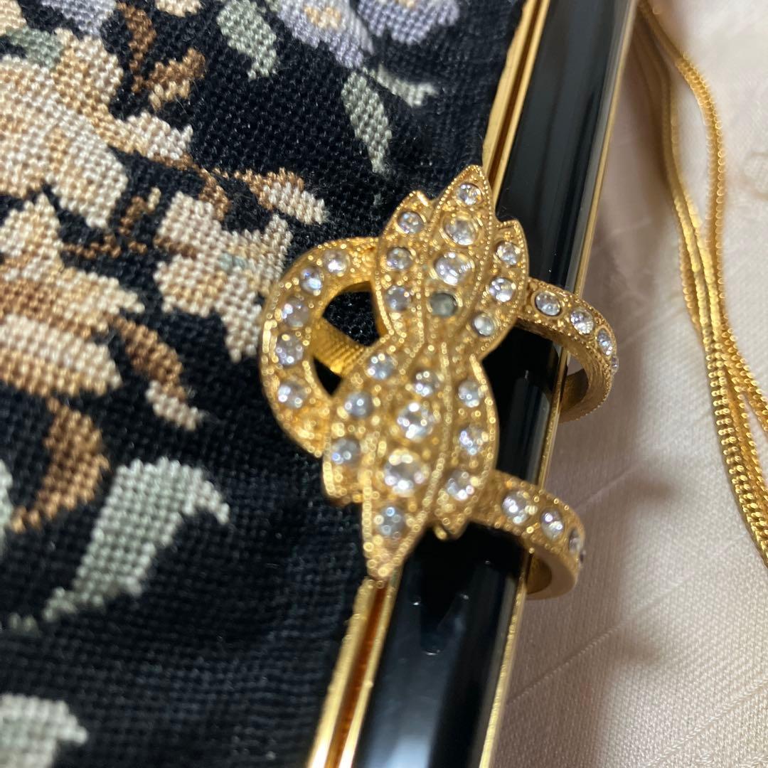 ア*シ様 プチポワン　久家道子　刺繍バッグ　パーティバッグ