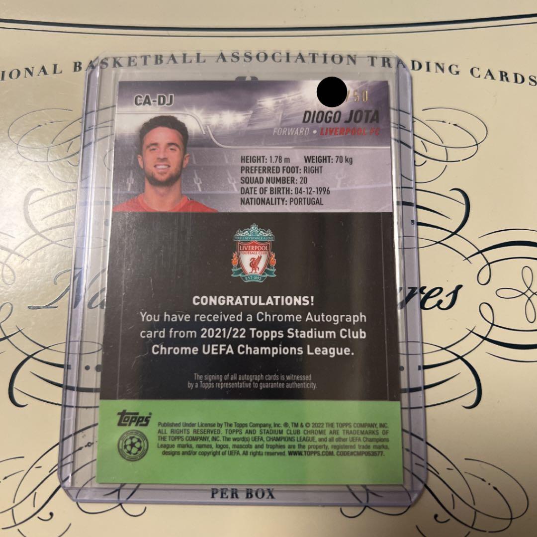 ディオゴ ジョタ Topps Stadium Club Gold 直筆サイン