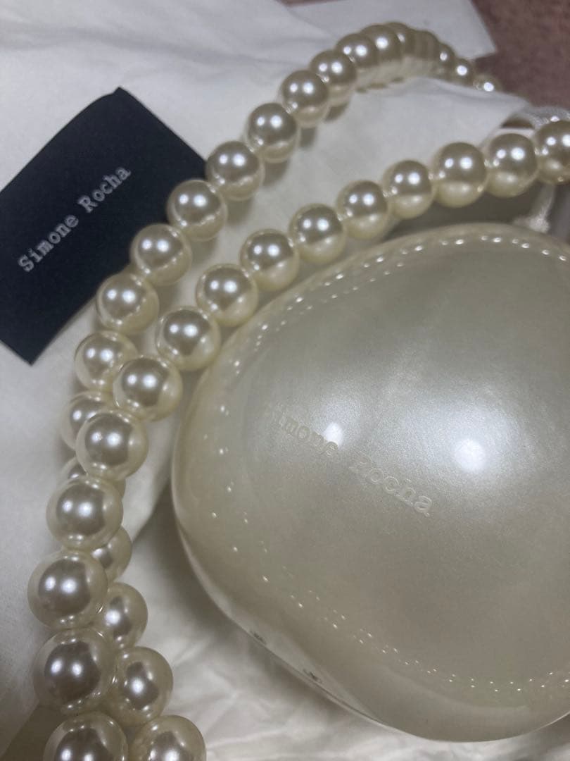 【美品】simone rocha パールエッグバッグ　あさぎーにょ　poppy