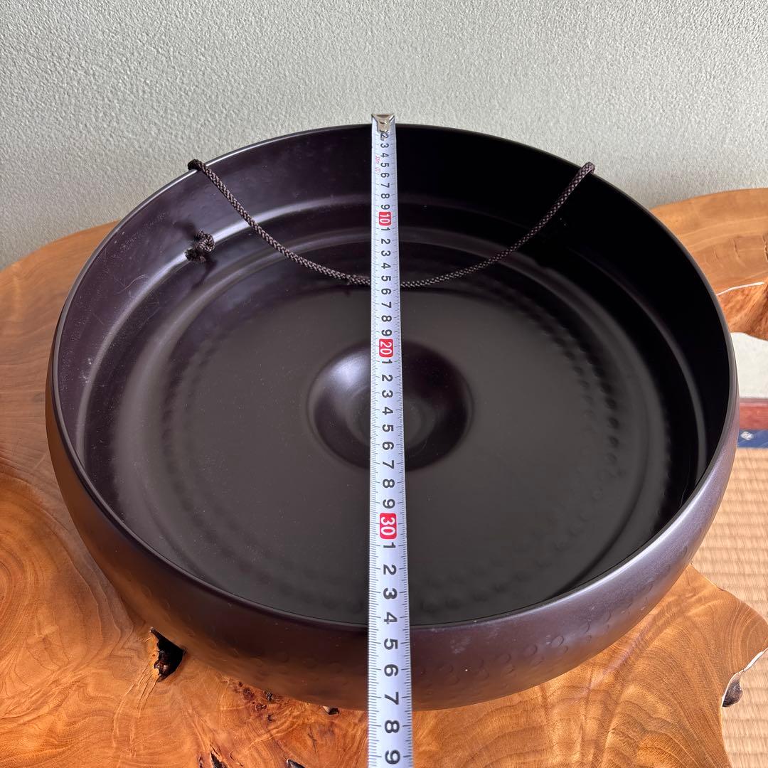 銅鑼 バイ付き 直径 約35cm 寺院調度品 茶会の合図