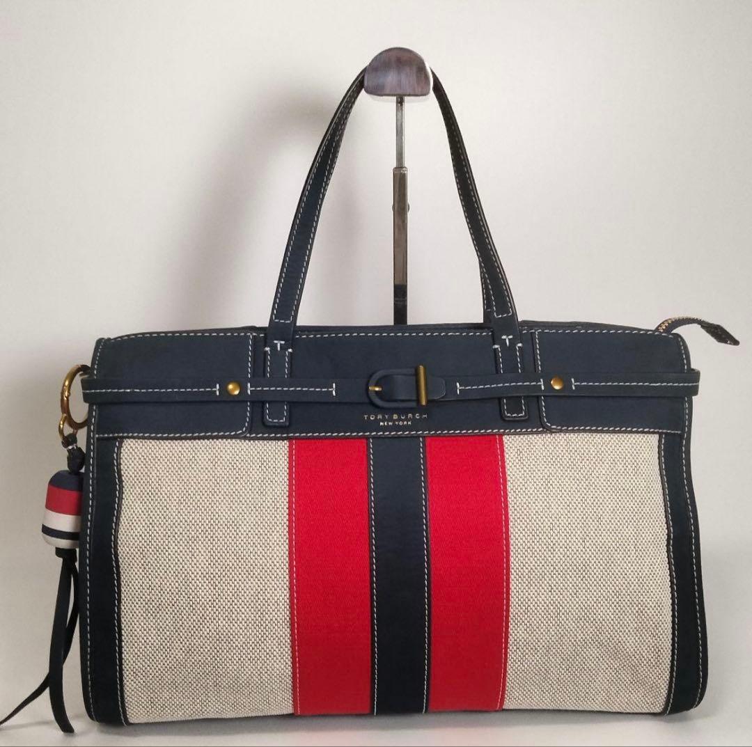 極美品◼️Tory Burch トリーバーチ Canvas & Suede バッグ