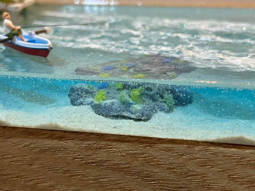 基地から飛び立つ二式戦闘機　レジン　ジオラマ