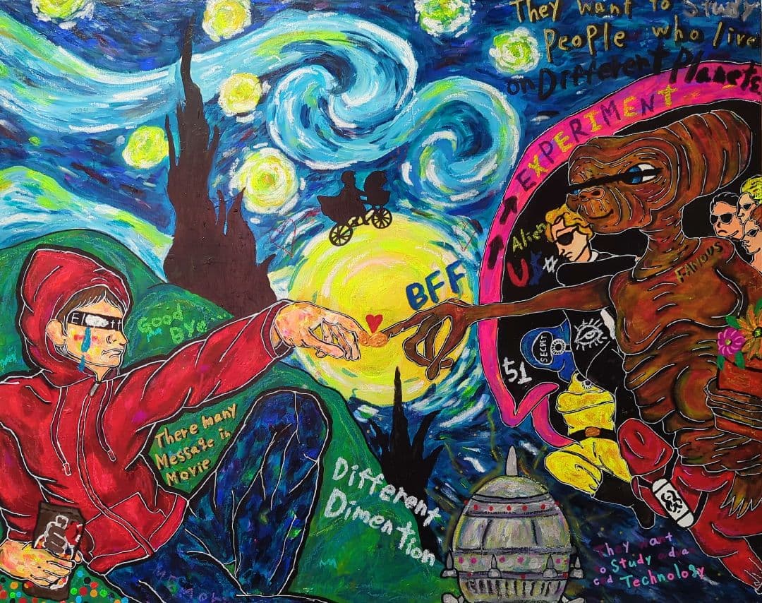 【一点物/SALE】Famous Alien-エリア51の実験台へ-【現代アート