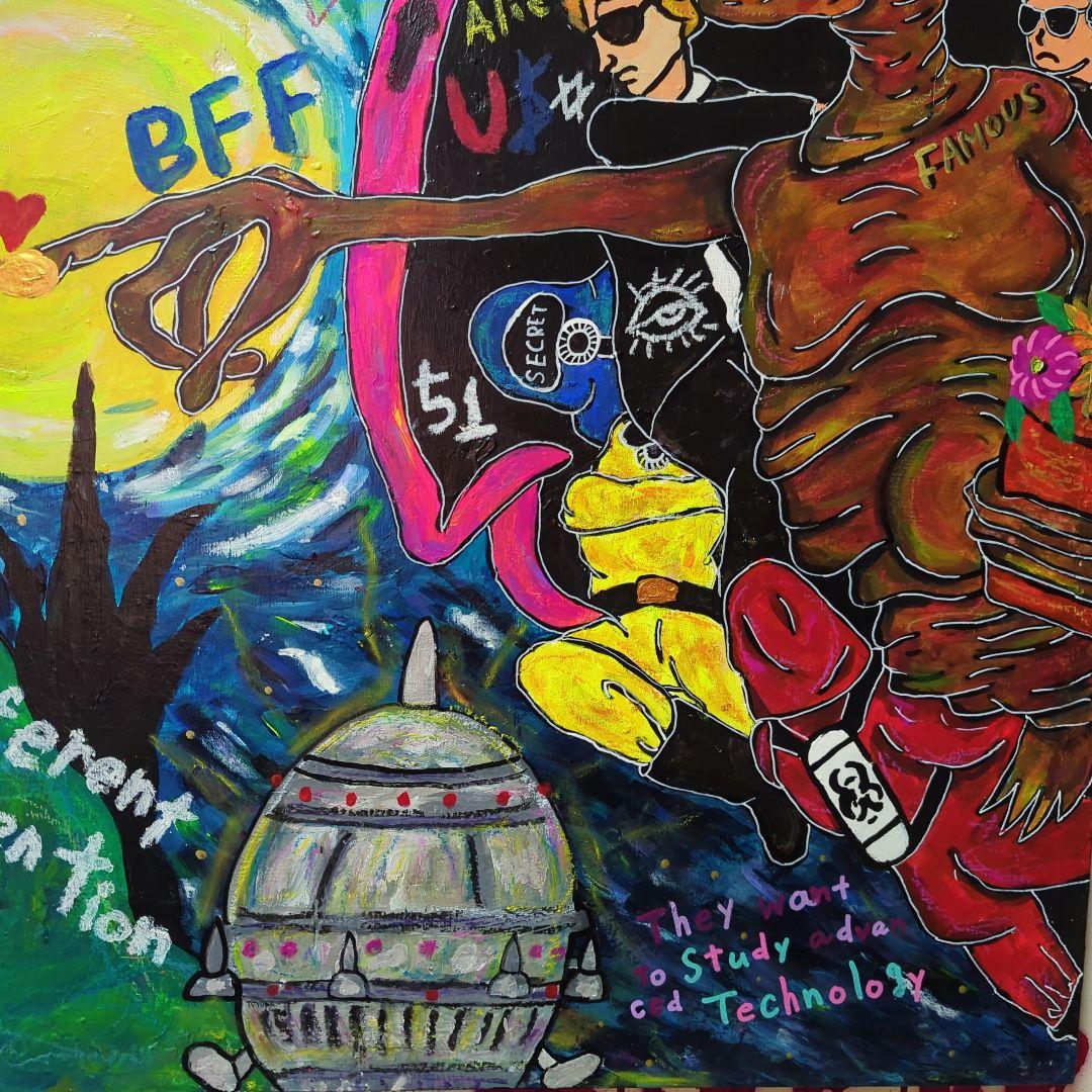 【一点物/SALE】Famous Alien-エリア51の実験台へ-【現代アート