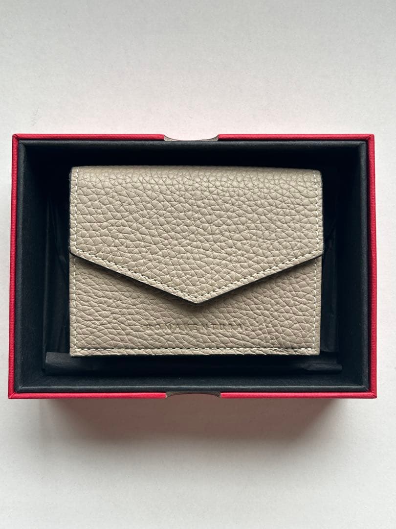 Bonaventura グレージュ×イエロー　レザー ミニ財布　美品