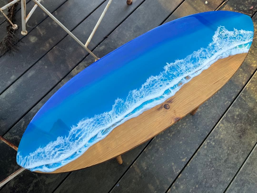 レジンアート海(サーフボードテーブル)