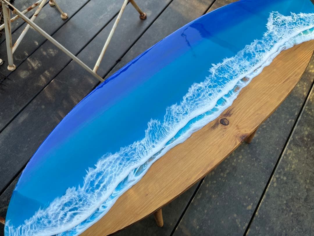 レジンアート海(サーフボードテーブル)
