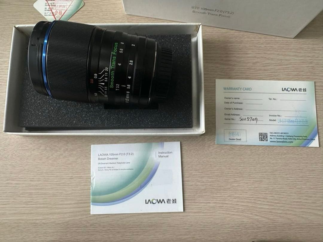 LAOWA STF 105mm F2.0 単焦点レンズ キャノン EF マウント