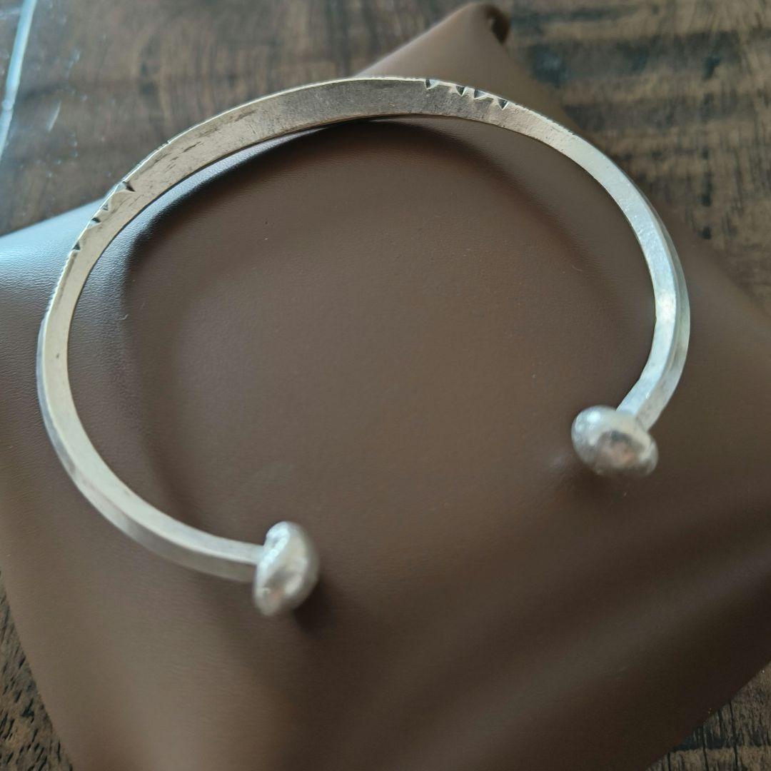 【新品】カレンシルバー バングル /カレン族 /シンプル/模様/高純度/ 25g