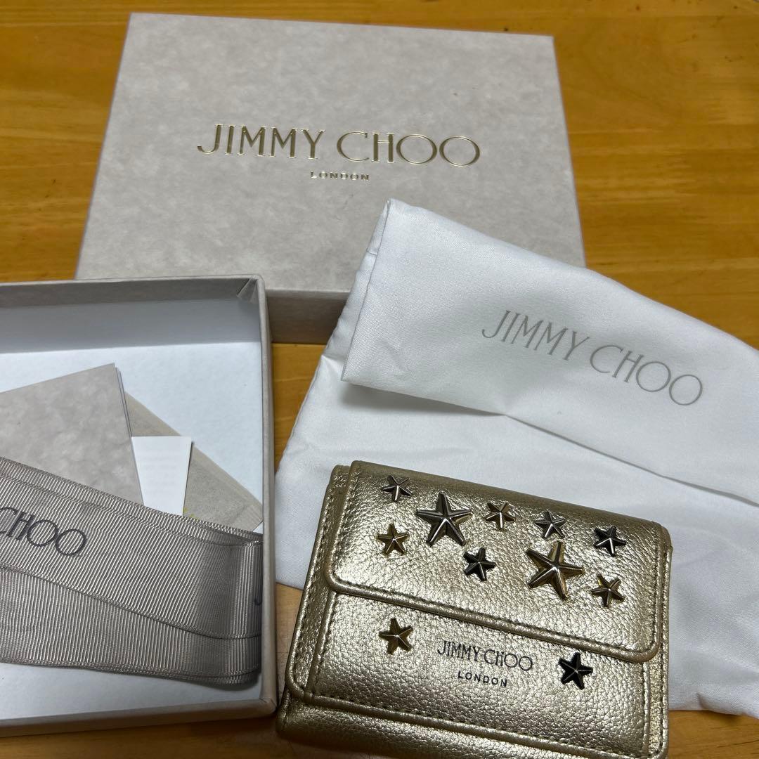 JIMMY CHOO☆三つ折り財布　ゴールド