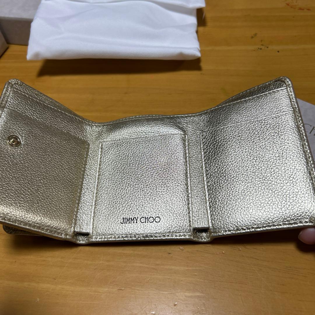 JIMMY CHOO☆三つ折り財布　ゴールド