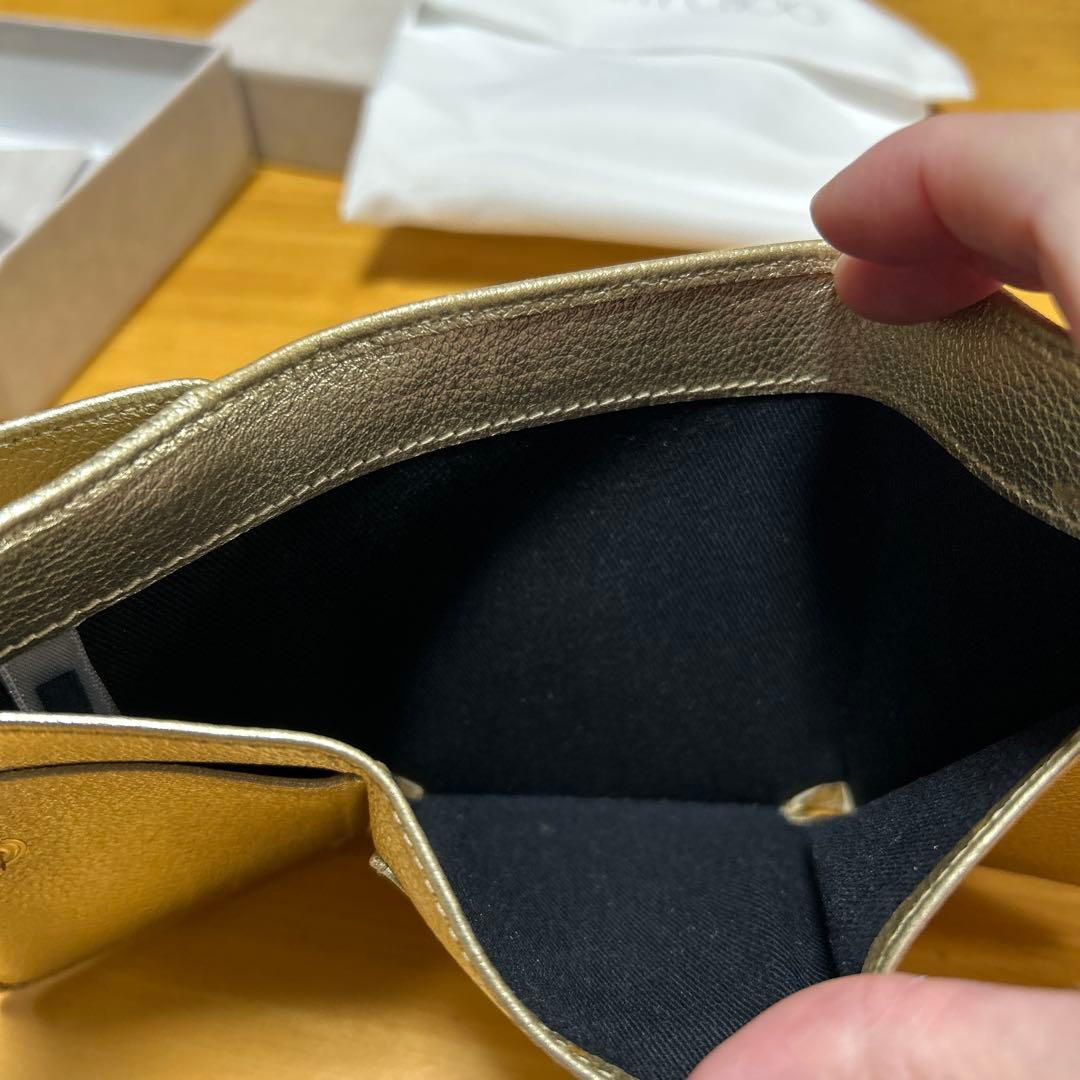 JIMMY CHOO☆三つ折り財布　ゴールド