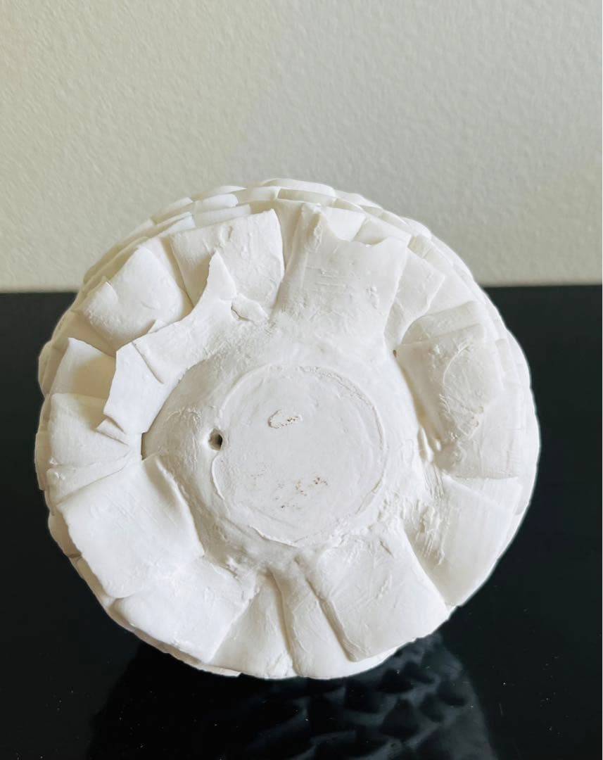 山元規子　オブジェ　陶ー卵殻ー　　（L）見立て　茶室飾　茶道　インテリア　アート