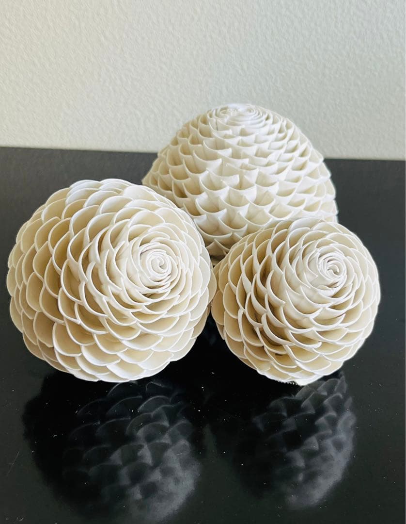 山元規子　オブジェ　陶ー卵殻ー　　（L）見立て　茶室飾　茶道　インテリア　アート