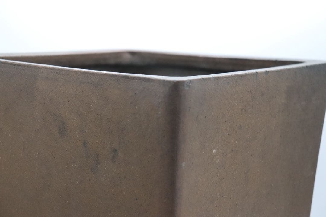 中国　清時代　紫砂　角鉢　彭記自造　アンティーク　送料込み250517