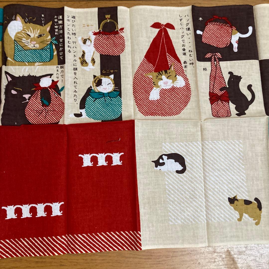 猫デザイン 手ぬぐい　タイプA 新品未使用