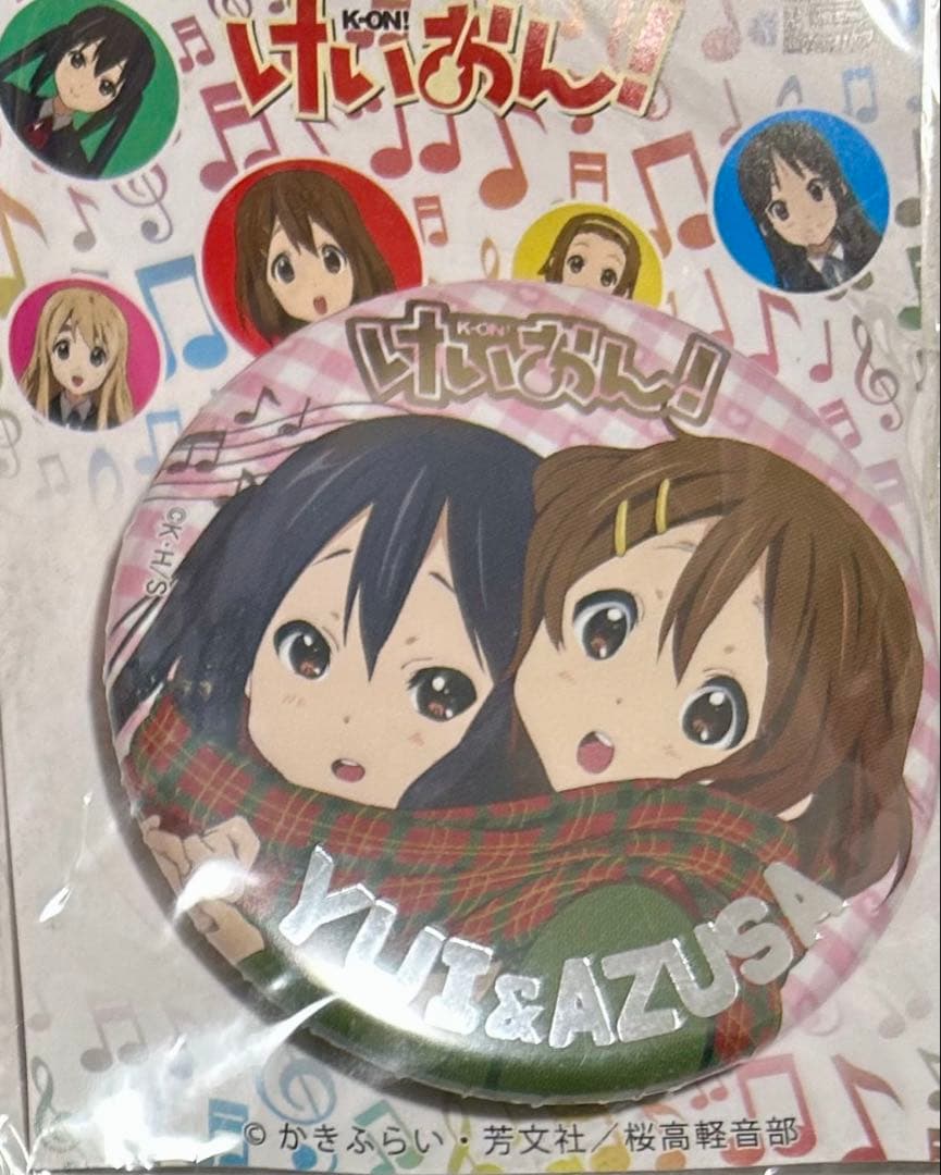 けいおん！　箔押し缶バッジ　平沢唯 中野梓