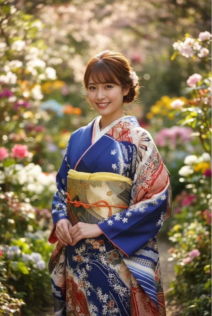 振袖フルセット✨振袖、帯、帯揚げ、帯締め、半衿用リボン、重ね襟の６点セット✨