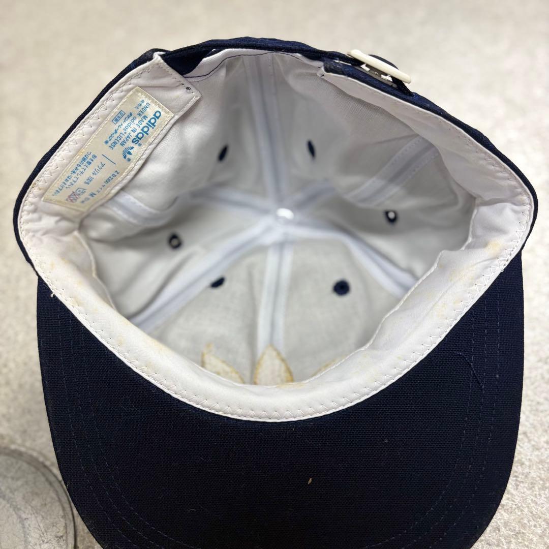 デッドストック⭐︎80sオールドアディダス デサント製キャップ トレフォイルロゴ