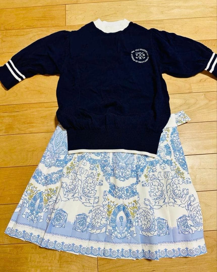 【美品】カルーセル　ボケンMonaco Skirt（blue）セット