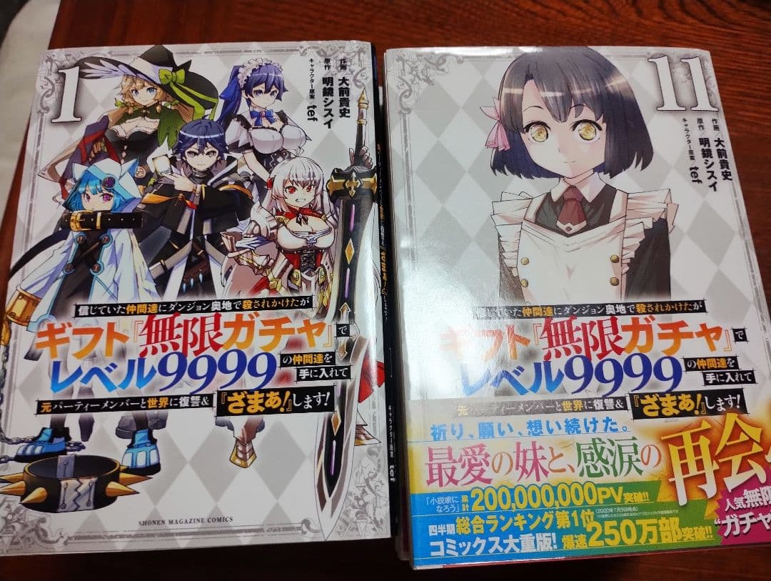 ギフト無限ガチャ レベル9999 全巻セット