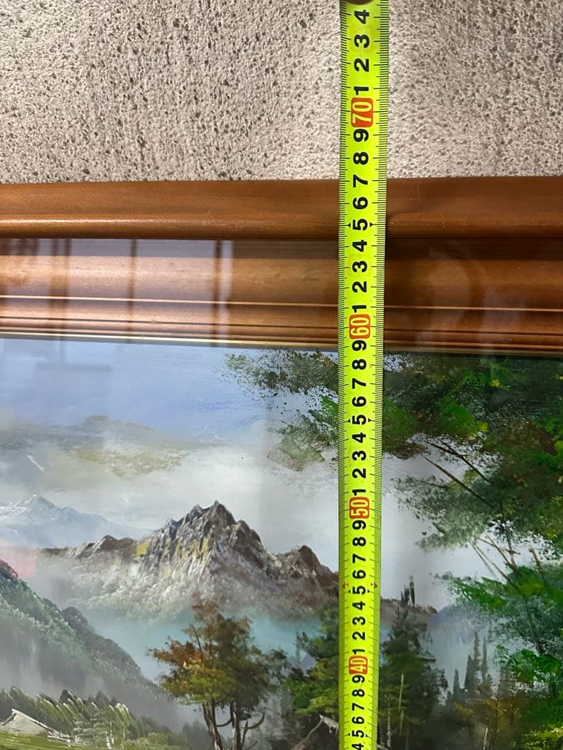 アンティーク 大型 山水 風景画 油彩画 油絵 壁掛け 額有絵画 アート 芸術