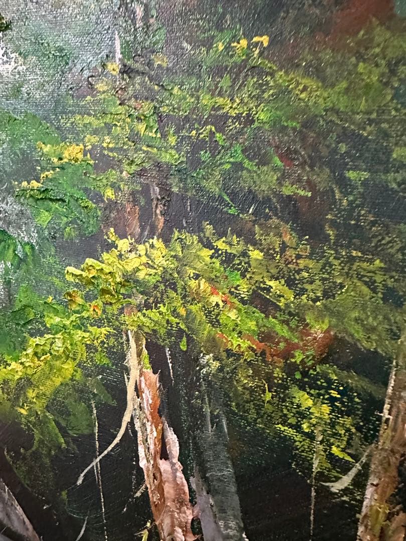 アンティーク 大型 山水 風景画 油彩画 油絵 壁掛け 額有絵画 アート 芸術