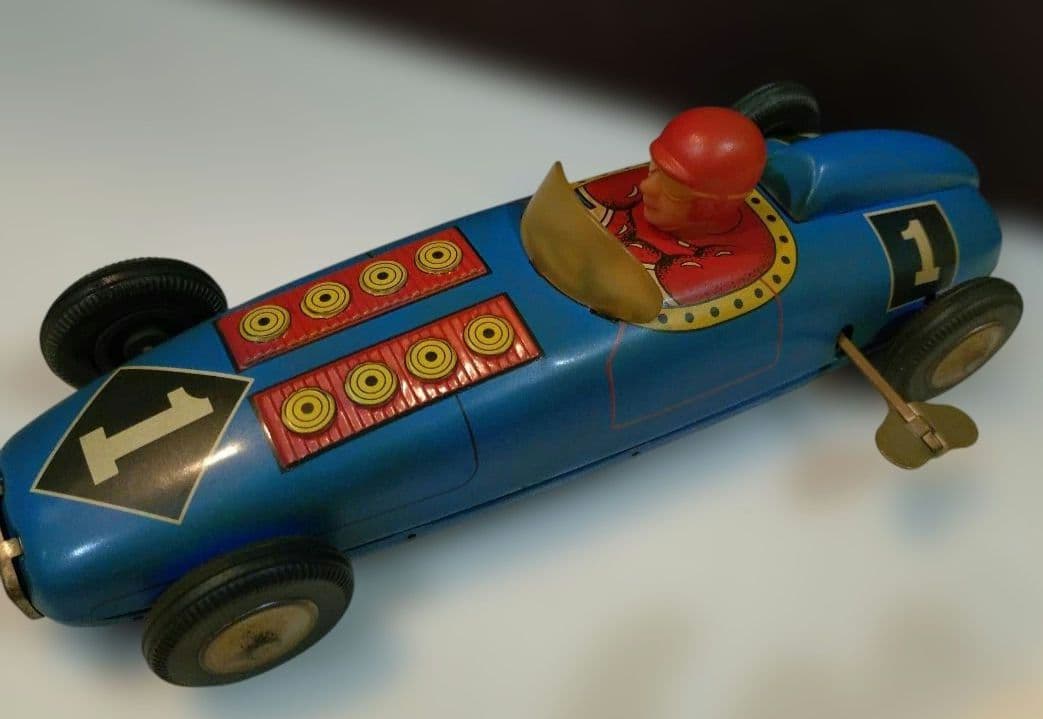 RUSS BERRIE ぜんまいブリキ スポーツカー